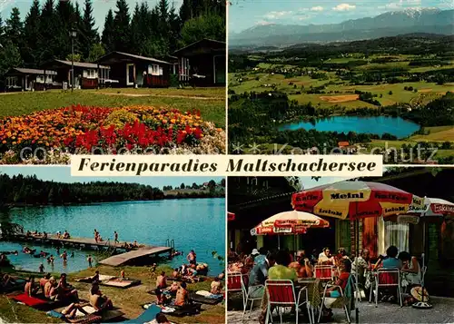 AK / Ansichtskarte  Maltschachersee_Feldkirchen_Kaernten_AT Panorama Bundalows Badestrand Gaststaette 