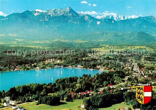 AK / Ansichtskarte  Velden__Woerthersee_AT Panorama mit Mittagskogel und Julischen Alpen 