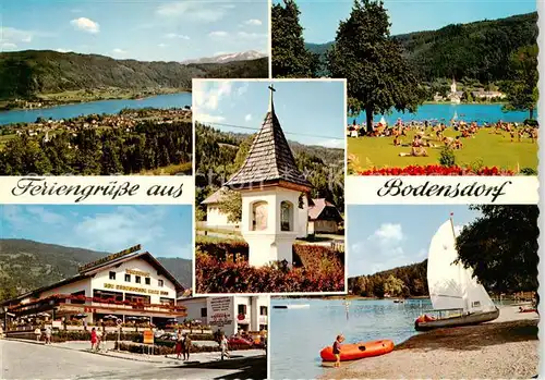 AK / Ansichtskarte  Bodensdorf_Ossiacher_See_AT Panorama Ferienort Badeanlagen Hallenbad Hotel Restaurant Bildstock 