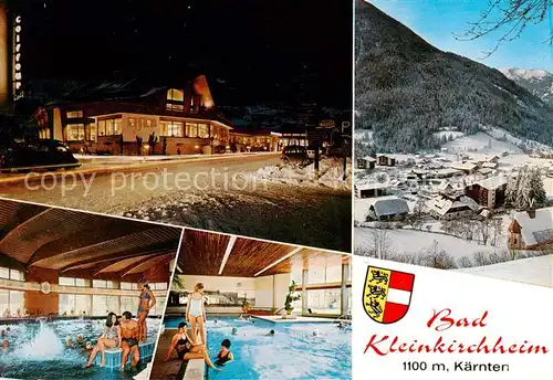 AK / Ansichtskarte 73856152 Bad_Kleinkirchheim_Kaernten_AT Panorama Wintersportort Nachtaufnahme Hallenbad 