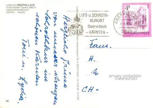 AK / Ansichtskarte  Obervellach_Kaernten_AT Panorama Luftkurort in den Hohen Tauern 