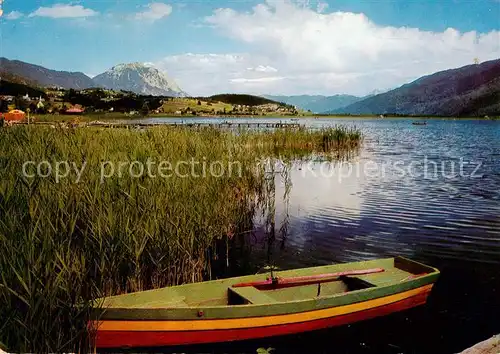 AK / Ansichtskarte 73856170 Hermagor_Kaernten_AT Sommerfrische Pressegger See Blick gegen Dobratsch 