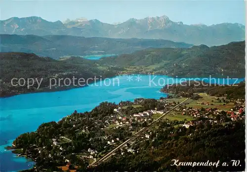 AK / Ansichtskarte 73856191 Krumpendorf_Woerthersee_AT Panorama Blick gegen Reifnitz und Karawanken 