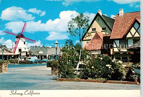 AK / Ansichtskarte  Solvang_California_USA Teilansicht mit Windmuehle 