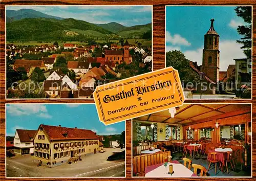 AK / Ansichtskarte  Denzlingen Gasthof Hirschen Restaurant Turm Stadtpanorama Denzlingen