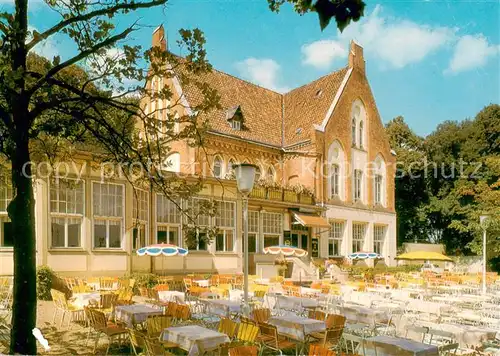 AK / Ansichtskarte  Hildesheim Hotel Restaurant Berghoelzchen Gartenterrasse Hildesheim