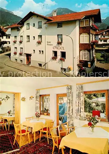 AK / Ansichtskarte  Oberstdorf Hotel Pension Engel Gastraum Oberstdorf