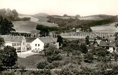 AK / Ansichtskarte 73856280 Bad_Schoenau_Niederoesterreich_AT Panorama mit Kurhaus zum Landsknecht 