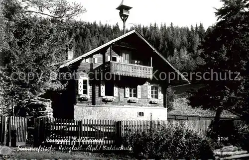 AK / Ansichtskarte  Krieglach_Steiermark_AT Roseggers Waldheimat Gasthaus zur Waldschule Sommerfrische 