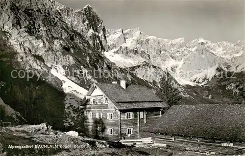 AK / Ansichtskarte  Filzmoos_AT Alpengasthof Bachalm gegen Dachstein 