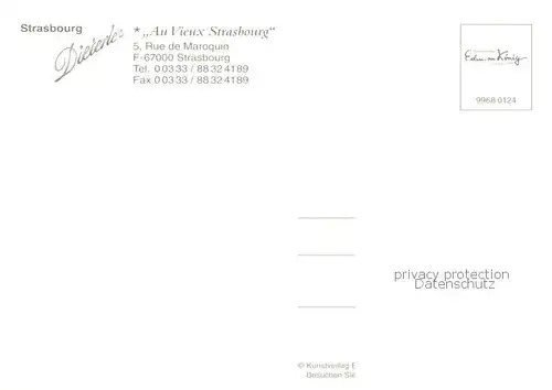 AK / Ansichtskarte  Strassburg__Strasbourg_67_Bas-Rhin Weltkarte In der Altstadt 