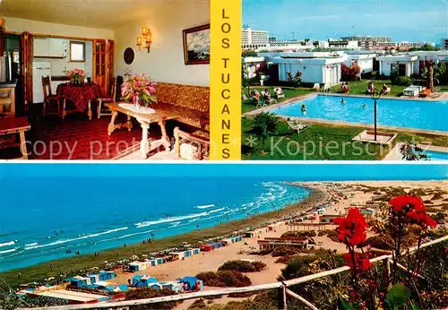 AK / Ansichtskarte  Playa_del_Ingles_Gran_Canaria_ES Bungalows Los Tucanes Swimming Pool Kuestenpanorama Strand 