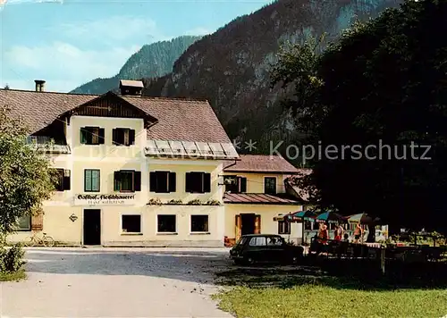 AK / Ansichtskarte 73856347 Steeg_Hallstaettersee Gasthof und Fleischhauerei Kunze Steeg_Hallstaettersee