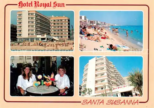 AK / Ansichtskarte 73856354 Santa_Susanna_Cataluna_ES Hotel Royal Sun Strandpartie Gastraum 