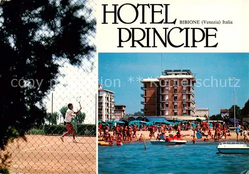 AK / Ansichtskarte  Bibione_IT Hotel Principe Strand Tennisplatz 