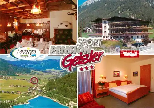 AK / Ansichtskarte  Achenkirch Sport Pension Geisler Gastraum Panorama Gaestezimmer Achenkirch