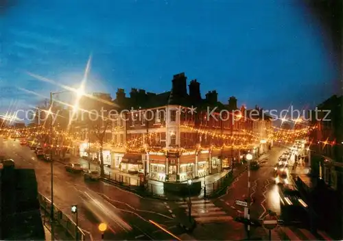 AK / Ansichtskarte 73856370 Blackheath__Lewisham_London_UK Christmas Lights at Night 