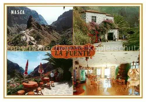 AK / Ansichtskarte 73856397 Masca_Santa_Cruz_de_Tenerife_ES Restaurante Bar La Fuente Terrasse Gastraum 