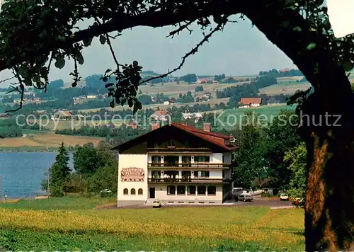 AK / Ansichtskarte  Zell_Moos_Mondsee_Oberoesterreich_AT Hotel Pension Poellmann Panorama 