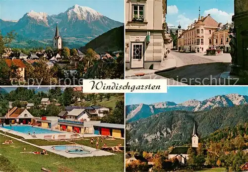 AK / Ansichtskarte 73856434 Windischgarsten_AT Panorama Ortspartie Schwimm ubd Hallenbad Kirche 