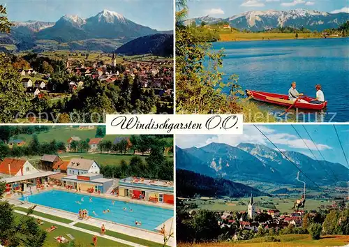 AK / Ansichtskarte  Windischgarsten_AT Panorama mit Gr und Kl Pyhrgas Gleinkersee Sengsengebirge Schwimmbad 