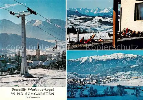 AK / Ansichtskarte  Windischgarsten_AT Sessellift Wurbauerkogel Hotel Terrasse Panorama 