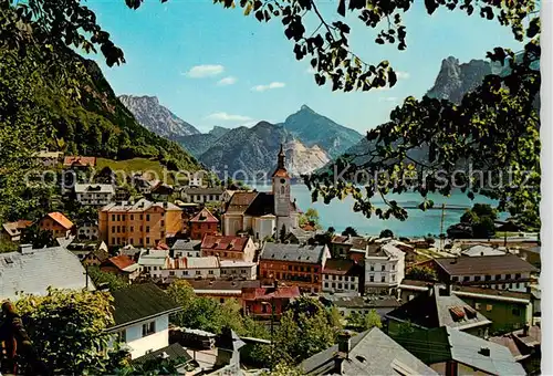 AK / Ansichtskarte  Ebensee_Oberoesterreich_AT Stadtansicht mit Traunsee 