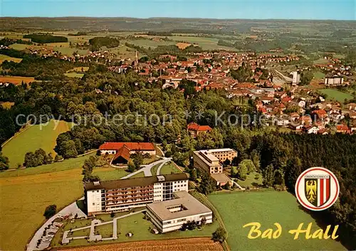 AK / Ansichtskarte  Bad_Hall_Solbad_Hall_AT Sonderkrankenanstalt der Sozialversicherungsanstalt der Bauern Fliegeraufnahme 