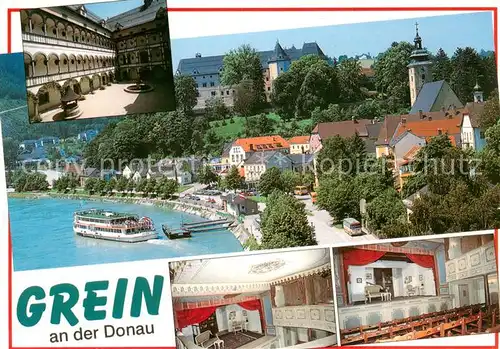 AK / Ansichtskarte  Grein_Donau_Oberoesterreich Burg Innenhof Barock Stadttheater Inneres Grein_Donau