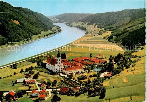 AK / Ansichtskarte  Engelhartszell_Donau_Oberoesterreich_AT Stift Engelszell Fliegeraufnahme 