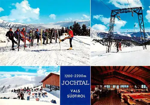 AK / Ansichtskarte 73856495 Vals_Valles_Suedtirol_IT Jochtal Skischule Schlepplift Restaurant 