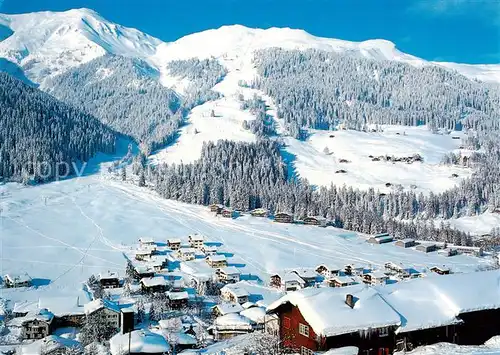 AK / Ansichtskarte  Churwalden_GR Skigebiet von Pradschier 