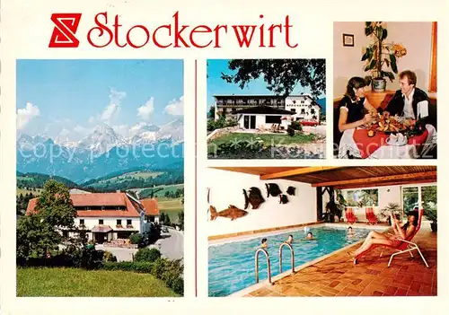 AK / Ansichtskarte  Vorderstoder_AT Gasthof Pension Stockerwirt Panorama Gaststube Hallenbad 