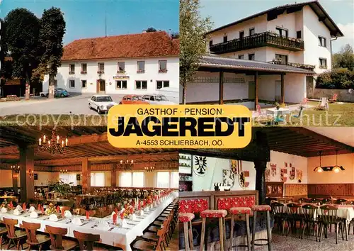 AK / Ansichtskarte 73856559 Schlierbach_Oberoesterreich_AT Gasthof Pension Jageredt Gastraeume Bar 