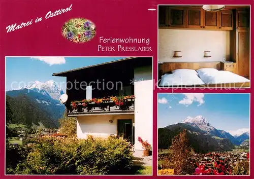 AK / Ansichtskarte 73856568 Matrei_Osttirol_AT Ferienwohnung Peter Presslaber Zimmer Panorama 