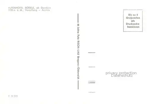 AK / Ansichtskarte  Dornbirn_Vorarlberg_AT Alpenhotel Bodele 
