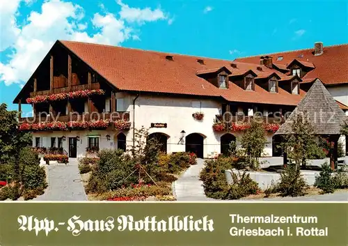 AK / Ansichtskarte  Griesbach_Rottal_Bayern Appartementhaus Rottalblick 