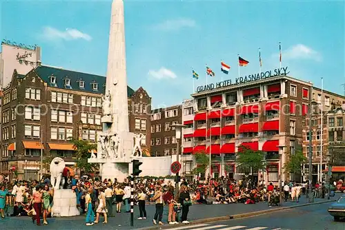 AK / Ansichtskarte  Amsterdam__NL Nationaldenkmal Grand Hotel Krasnapolsky 