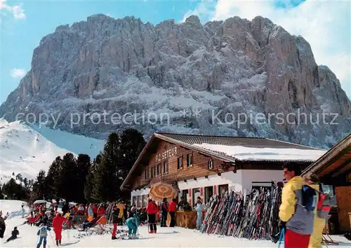 AK / Ansichtskarte 73856696 Selva_Gardena_Wolkenstein_Dolomiti_IT Albergo Gasthof Piz Seteur Wintersportplatz Dolomiten 
