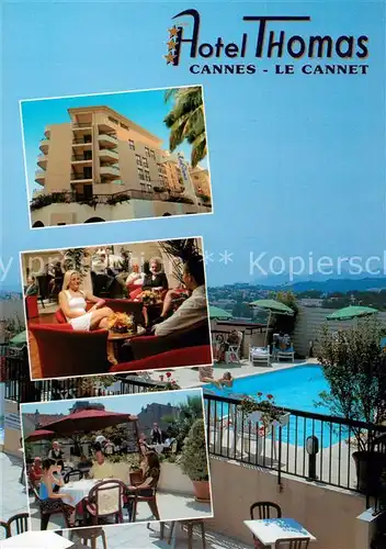 AK / Ansichtskarte  Cannes_06 Hotel Thomas Gastraum Terrasse Schwimmbad 