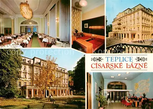 AK / Ansichtskarte  Teplice__Teplitz-Schoenau_CZ Cisarske Lazne Speisesaal Appartement Konferenzraum 