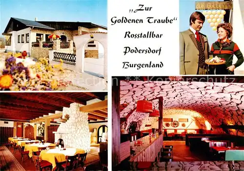 AK / Ansichtskarte 73856736 Podersdorf_Neusiedler_See_AT Restaurant Zur goldenen Traube Gastraeume Bar 