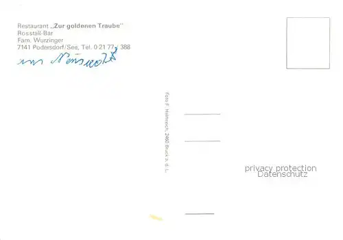 AK / Ansichtskarte  Podersdorf_Neusiedler_See_AT Restaurant Zur goldenen Traube Gastraeume Bar 