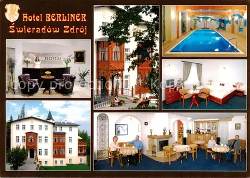 AK / Ansichtskarte  Bad_Flinsberg_Swieradow_Zdroj_PL Hotel Berliner Reception Gastraeume Zimmer Hallenbad 