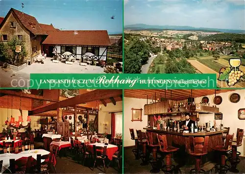 AK / Ansichtskarte 73856748 Huttingen Landgasthaus zum Rebhang Gastraeume Bar Panorama Huttingen