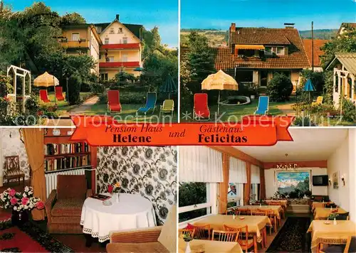 AK / Ansichtskarte  Bad_Orb Pension Haus Helene und Gaestehaus Felicitas Gastraeume Bad_Orb