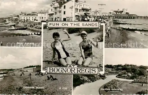 AK / Ansichtskarte 73856849 Bognor_Regis_UK West Parade Pier Tamerisk Beach Marine Gardens 