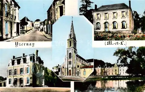 AK / Ansichtskarte  Yzernay_49_Maine-et-Loire Vue densemble Eglise 