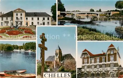 AK / Ansichtskarte  Chelles__77_Seine-et-Marne La Meirie le pont de Gournay et la Marne LEglise et la Gare 