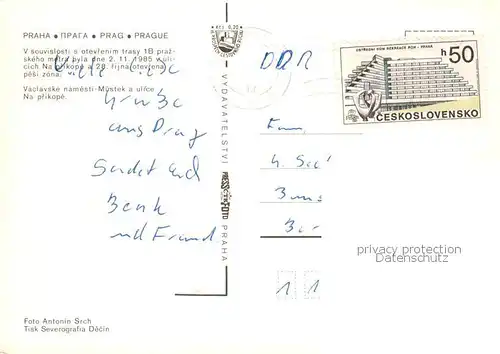 AK / Ansichtskarte  Praha_Prahy_Prague Vaclavske namesti Mustek a ulice Na prikope Praha_Prahy_Prague